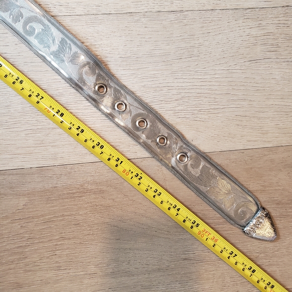 Silver Metal Mesh Rhinestone Belt Decorative Buckle Bling Bling - Picture 8 of 8